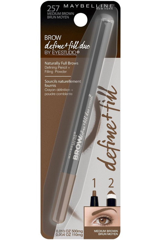 Maybelline New York Brow Define Plus Fill Duo Pencils,