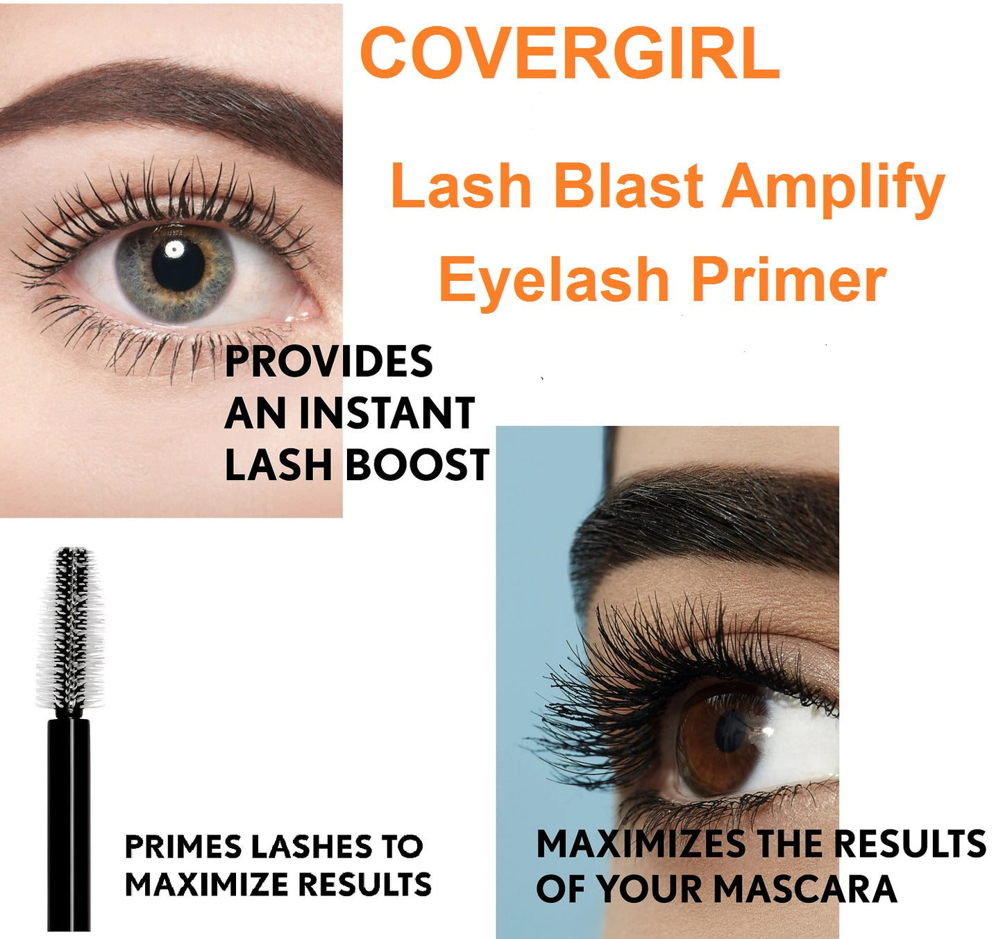 COVER GIRL Lash Blast Volume Mascara & Amplify Eyelash Primer Value Pack, 800