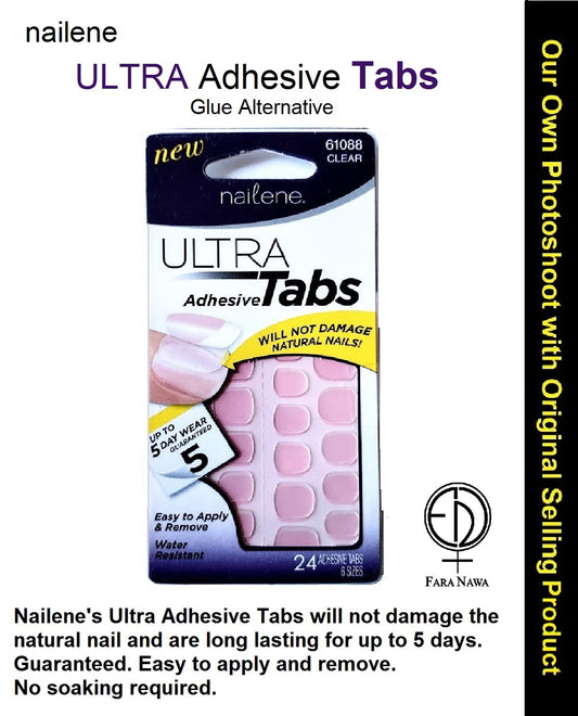 Lot of 2 Nailene Ultra Adhesive Tabs, Clear 61088