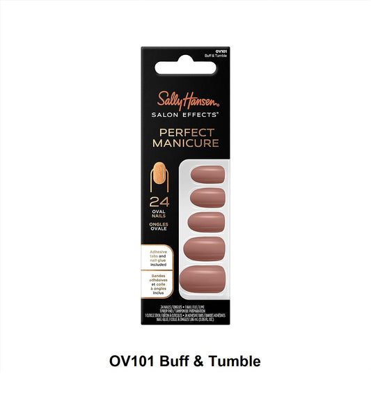 Sally Hansen Salon Effects Perfect Manicure Press on Nails Kit, Buff & Tumble